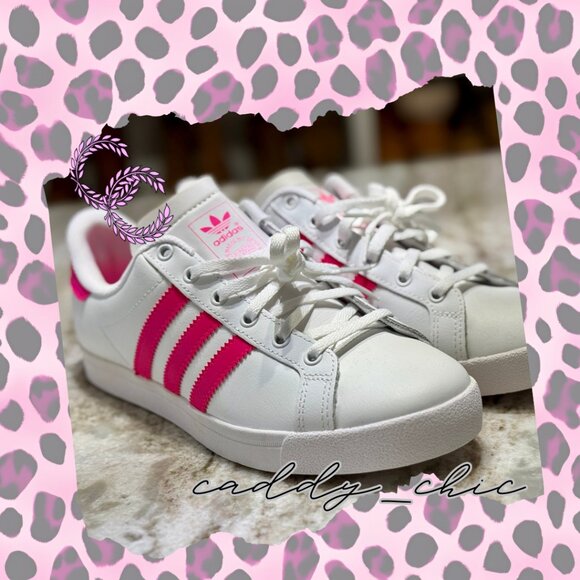 Adidas Grand Court Hot Pink/White Big Kids Size 6 NWOT - Picture 1 of 9